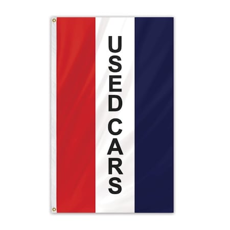 Global Flags Unlimited Used Cars Message Flag 3'x5' Vertical Flag 204610